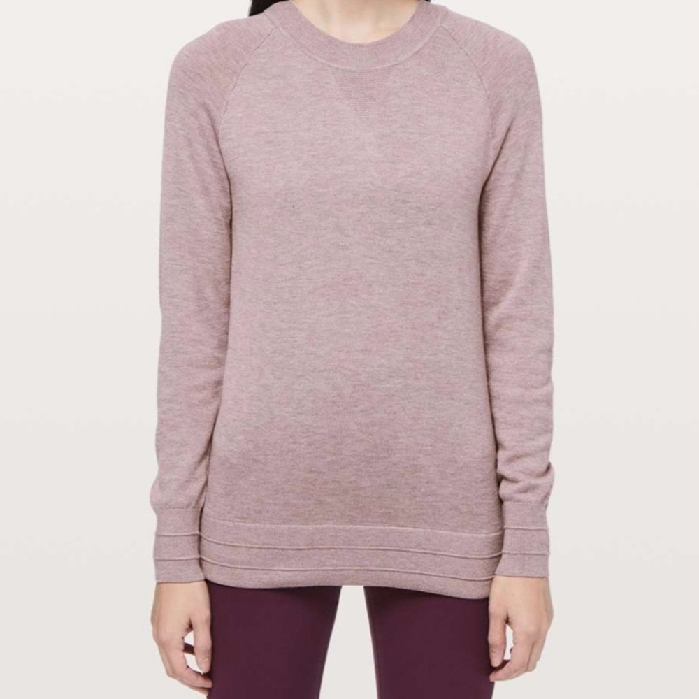 Lululemon Apres Your Way Sweater Heathered Smoky Blush Pullover Knit Women’s S